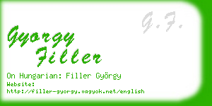 gyorgy filler business card