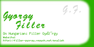 gyorgy filler business card